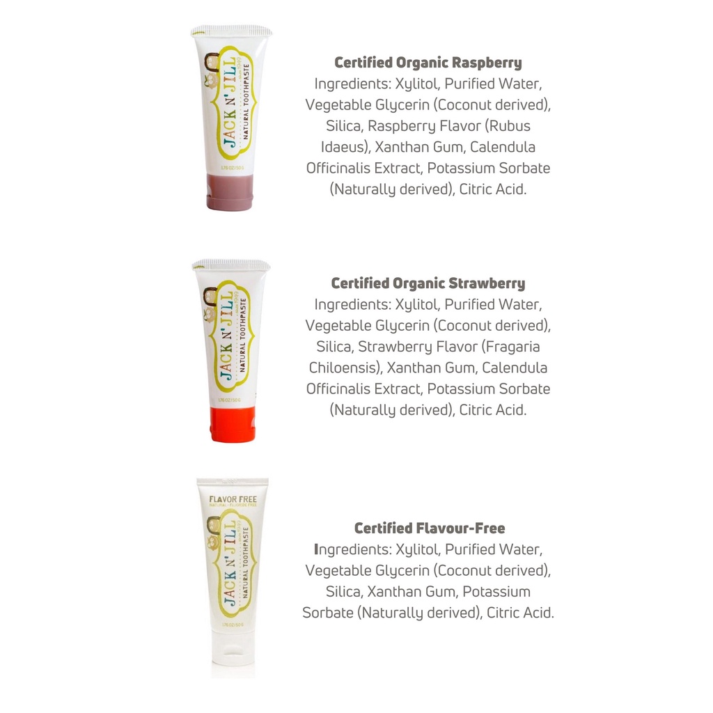 Jack N' Jill Natural Kids Toothpaste (9 Flavours) - Expiry 2025 onwards ...