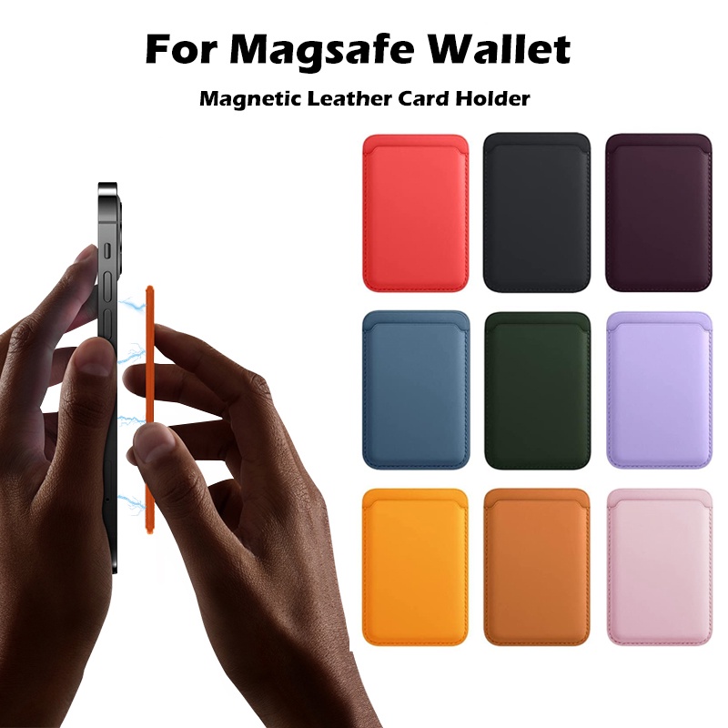 Magnetic Card Wallet Holder for Apple Magsafe, Magnetic Card Holder Magsafe  Compatible with iPhone 12/13/ 14/15 Magsafe Wallet, Mag Safe Leather