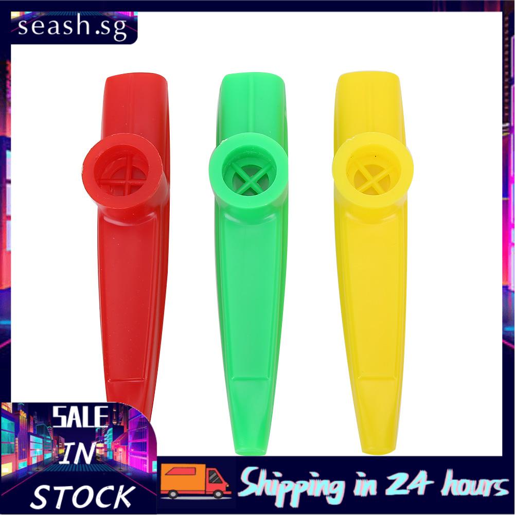 Seashorehouse Mini Kazoo Plastic Portable Ukulele Guitar Partner Easy to Learn Musical