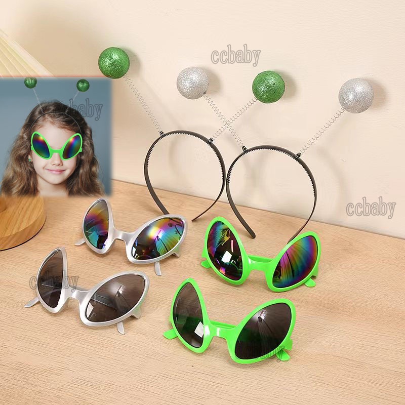 2Pcs Halloween Alien Funny Glasses Multi-colored Frames PROM Party ...