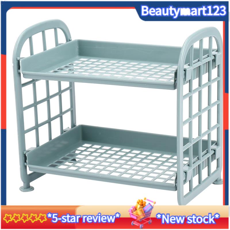 【BM】Storage Shelves,Plastic Small Storage Shelves 2 Tier Shelf Shelving,Kitchen Shelf Bathroom