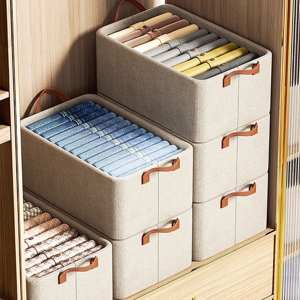 Large Foldable Iron Rack Wardrobe Closet Drawer Organizer Wear ...