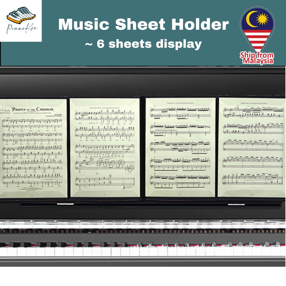 Music Score Holder A4 Size 4+2 Page Expandable Piano Score Folder Music ...