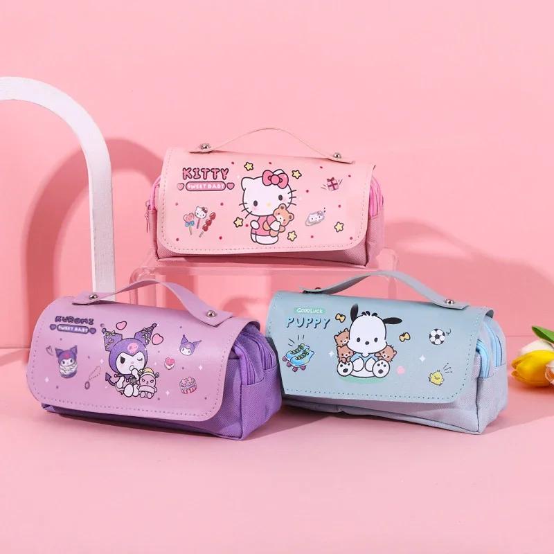 Sanrio Pencil Case Kawaii Cinnamoroll Kuromi Pochacco Pencils Bag ...