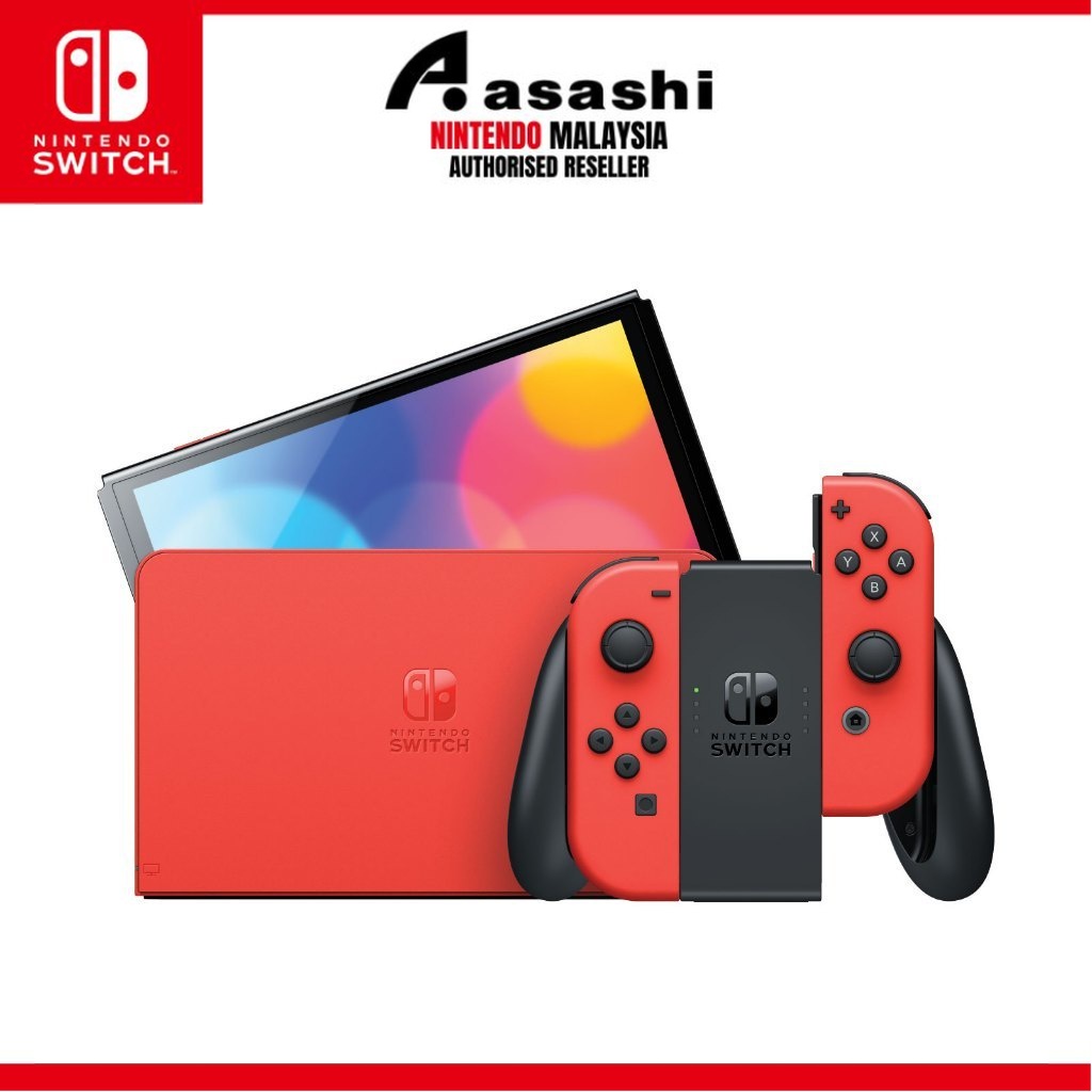 Nintendo Switch Oled Model Mario Red Edition Shopee Singapore