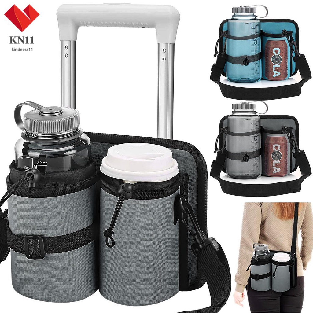Luggage Cup Holder Travel Drink Bag Free Hand Drink Caddy 2 Coffee Mugs