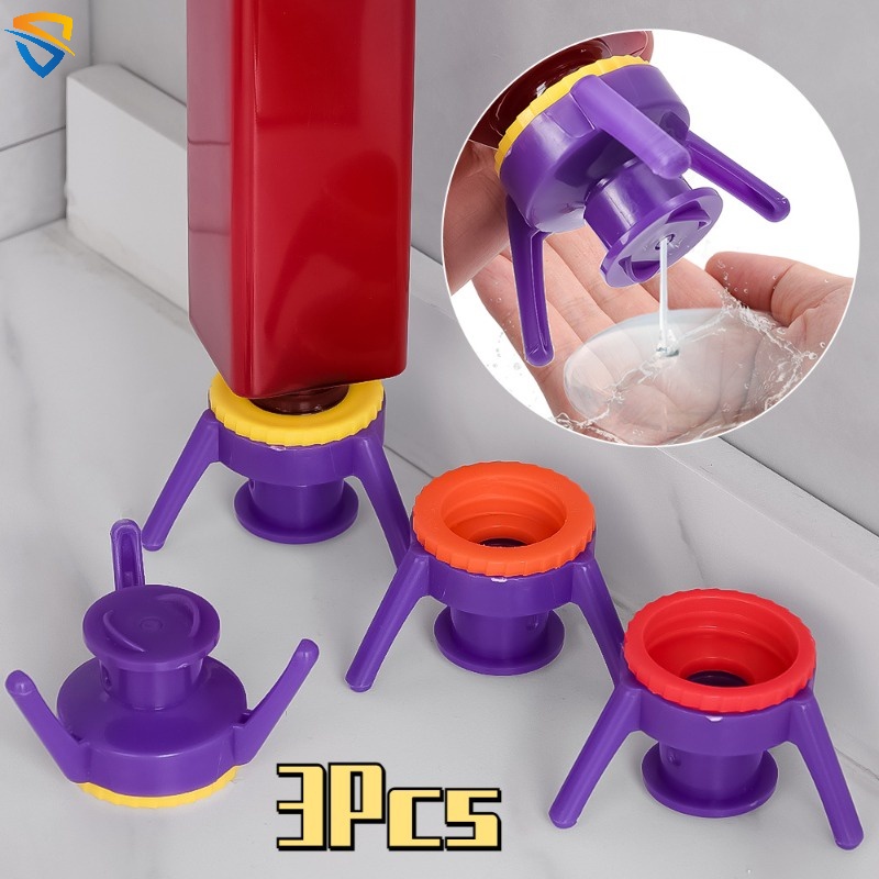 3Pcs/Set Inverted Bottle Cap Shampoo Tripod Stand Upside Down Stand ...