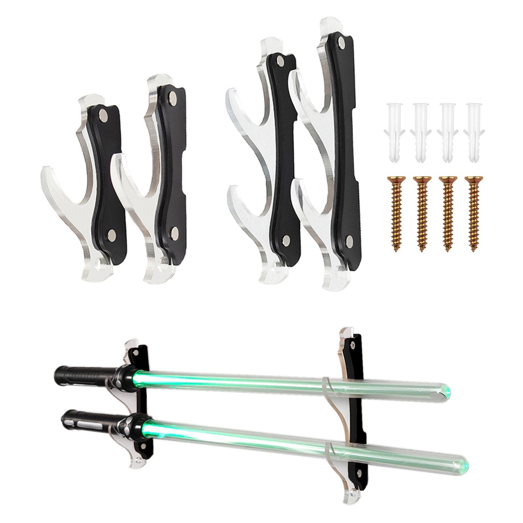 Ganci Da Parete Per Spade Samurai - Set Da 2, Regolabili Per Katana, Wakizashi E Spade Medievali - Foto 7