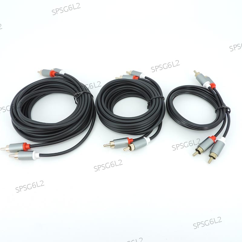 1m/3/2m 2 RCA Male To 2RCA Male Audio connector extend Cable Amplifier