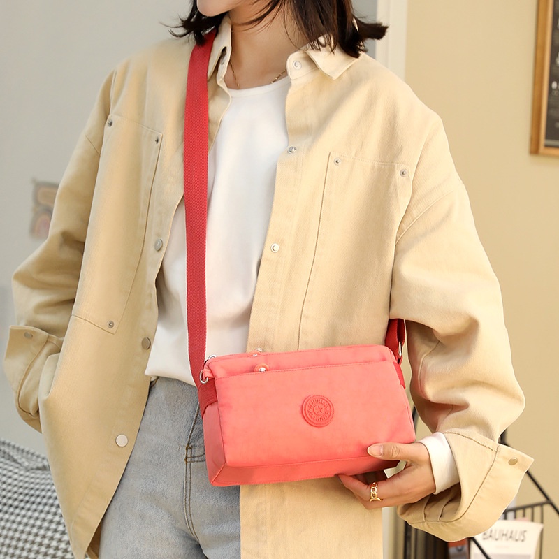 Sling Shoulder Bag Ladies Nylon Cloth Shoulder Bag Casual MultiLayer