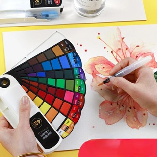 Professional Watercolors Set 24/36 Colors Pigment for Watercolor Painting  With Paint Brush&Watercolor Paper Painting Set