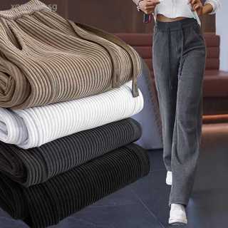 Women Corduroy Pants Trousers Fleece Lined Thick Warm Elastic Waist Casual