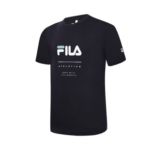 Tees for men  Summer fila black t-shirt for men 