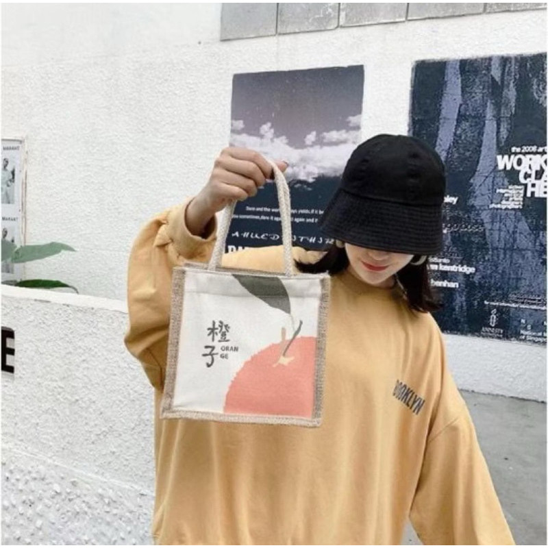 Totebag Tali Sumbu Tas Tenteng Wanita Karakter