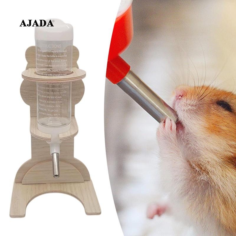[ Water Bottle with Stand Hamster Water Bottle Rack Container Leakproof ...