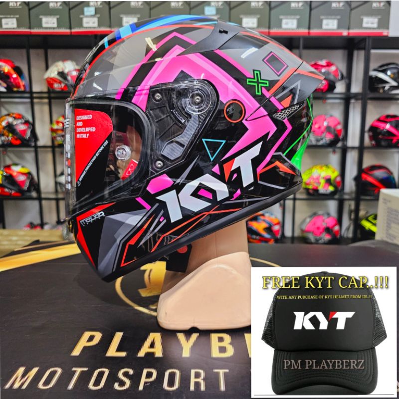 KYT TT-COURSE RATHAPARK HELMET W FREE KYT CAP..!! | Shopee Singapore