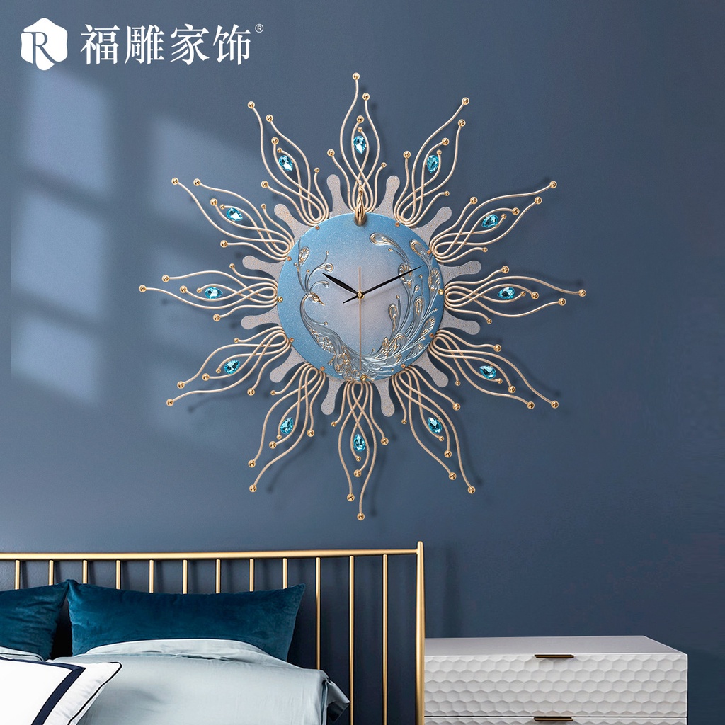 KY& Relife EuropeanStyle Simple Atmospheric Clock Peacock Wall Clock