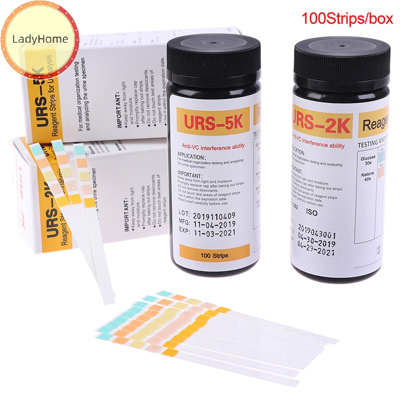 LadyHome 100Pcs URS 2K URS 5K Glucose PH Protein Ketone Blood Urine