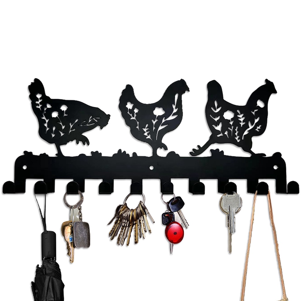 Key Holder, Metal Wall Mounted Rack Hook, Wall Hanging Storage Rack ...