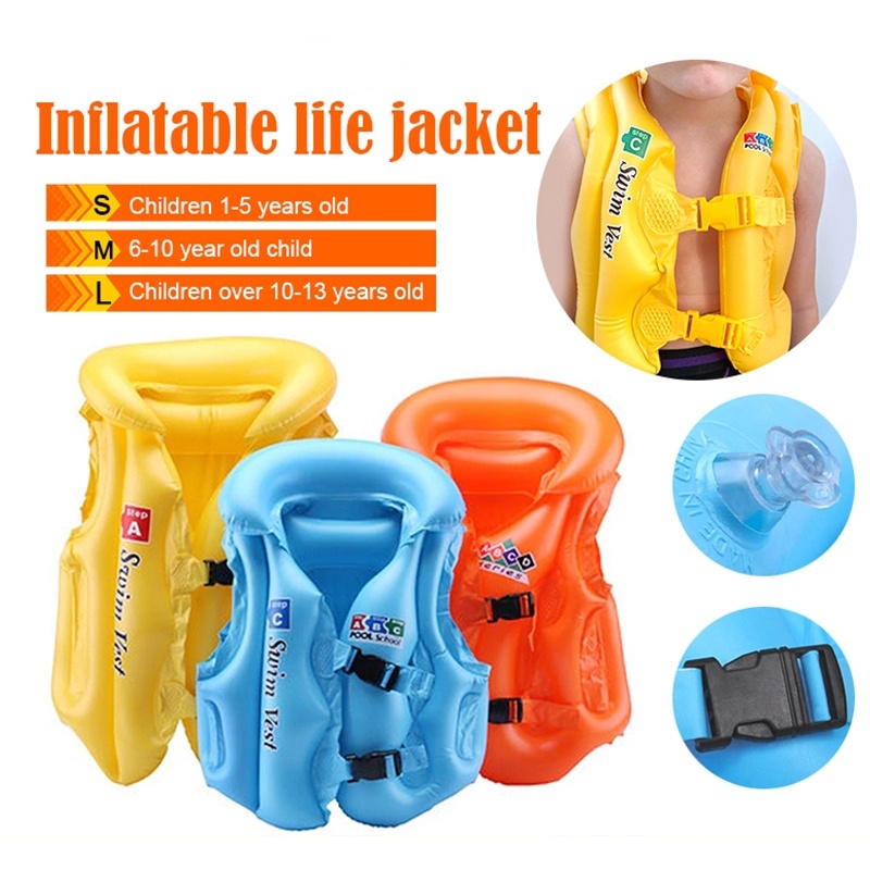 Children Swimming Rings PVC Inflatable Float Seat Swim Aid Safety Float ...