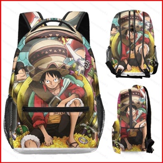 3PC-Anime One Piece Luffy Polyester Breathable School Bag Backpack Student One  Piece Backpack Satchel Bag Pencil Three-piece Set - AliExpress