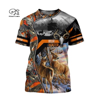 Men/Women Animal Fish Hunting Camo T Shirt Harajuku Fashion 3D