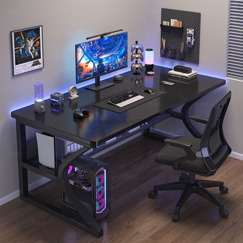 JINQUANJIA Computer Desk Home Steel Desk Frame Study Table Thickened ...