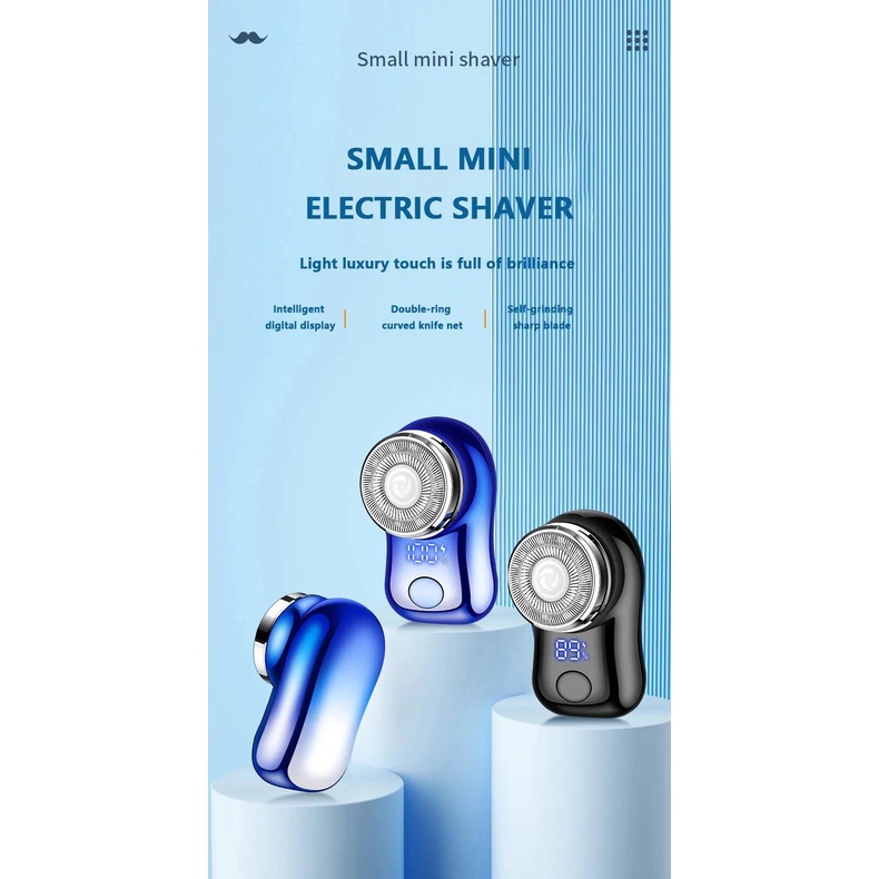 Mini Electric Razor Shaver for Men Vehicle Mounted Shave with Digital ...