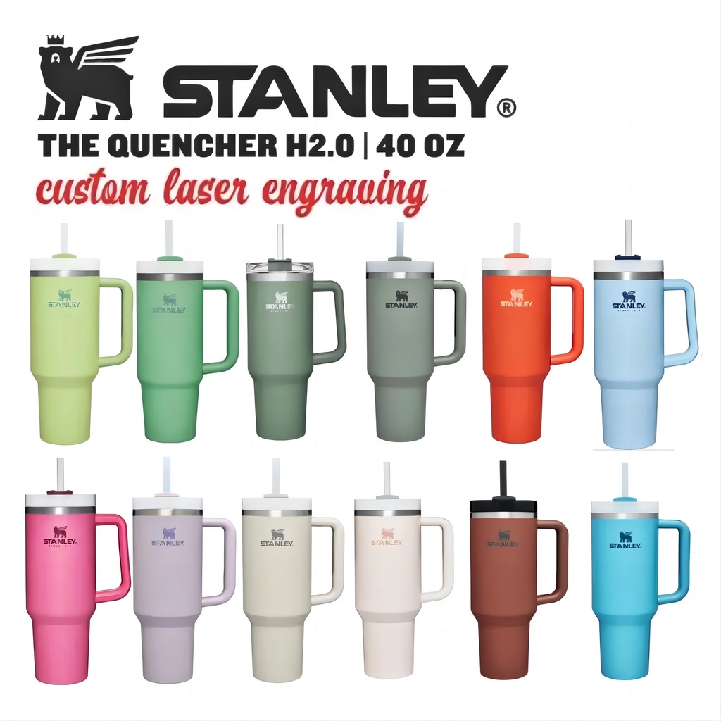 Stanley 40oz Quencher H2.0 Tumbler Cup With Handle and Straw Lids Stainless  Steel Coffee Cup