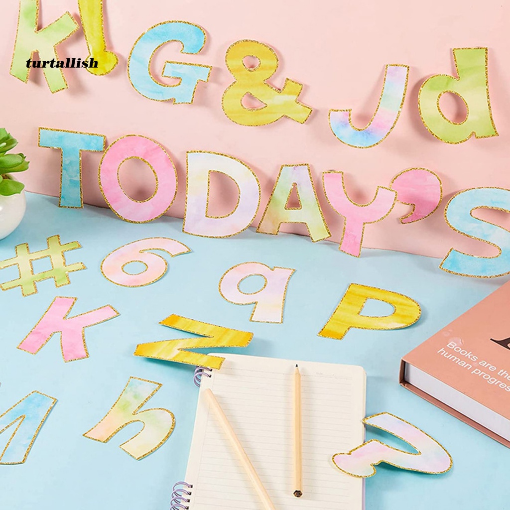 TURT Stickon Letters for Signs Cardboard Letters and Numbers Colorful