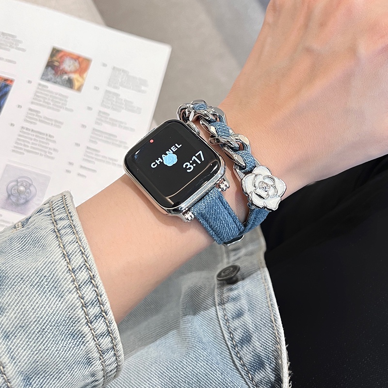 Retro Denim Strap for Smart Watch Band Ultra 10 SE