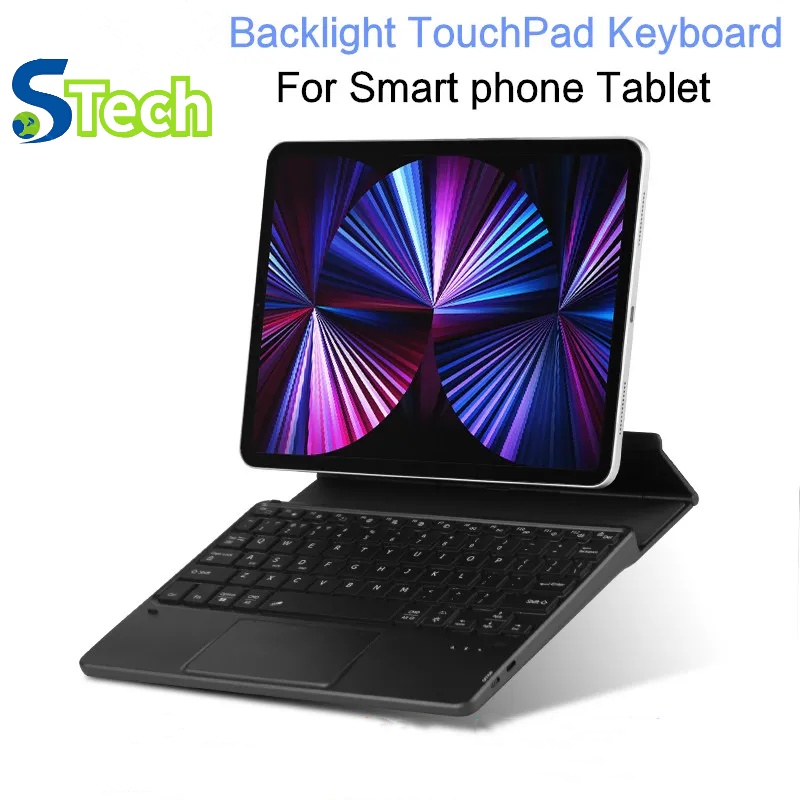 TouchPad Keyboard with Stand For Tablet Android iOS Windows Wireless ...