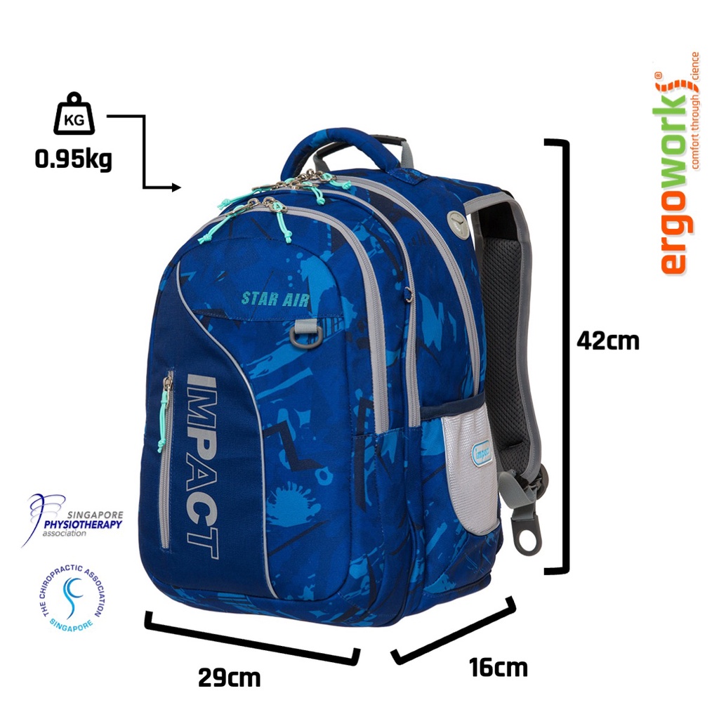 Impact ergonomic school online bag