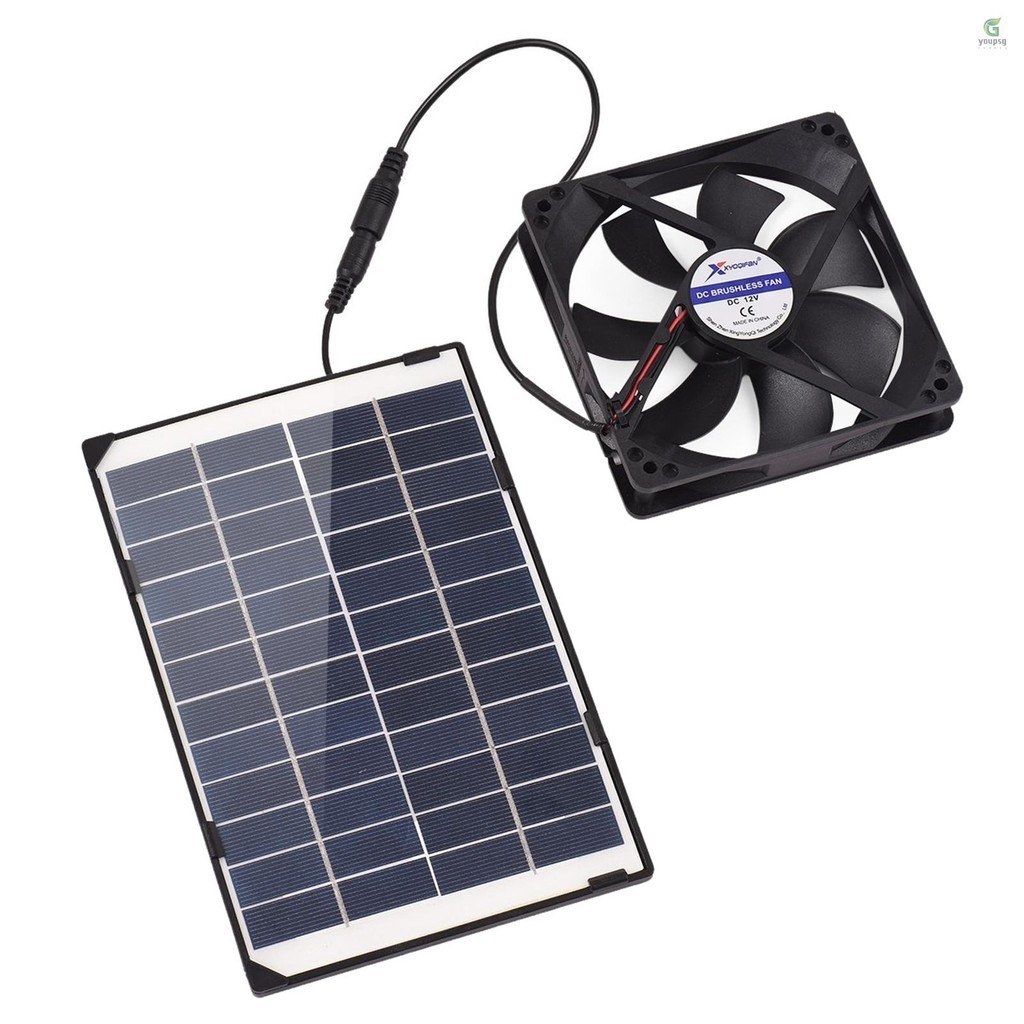 Mini Solar Powered Fan 6W 12V Solar Exhaust Fan Mini Ventilator Fan for ...