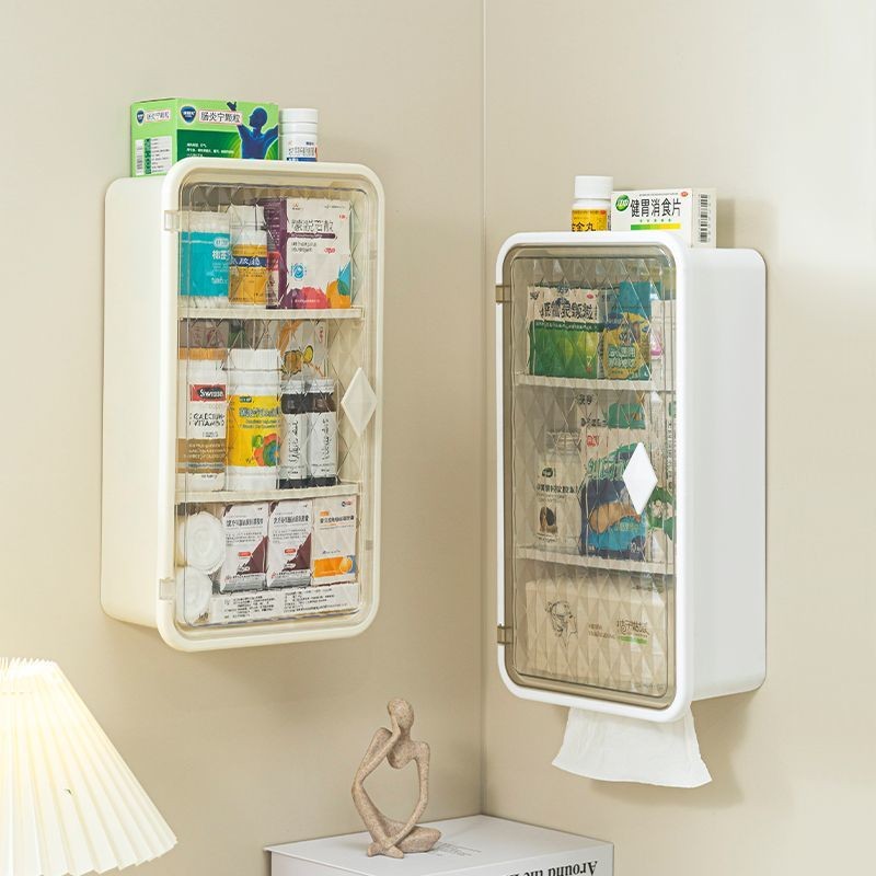 Wall-Mounted Medicine Box Medicine Storage Box Transparent Large ...