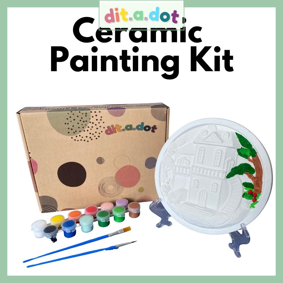 [SG] Ditadot DIY Craft Painting Kit Aesthetic Colour in Plaster Mould