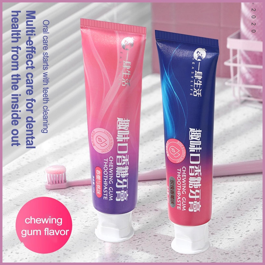 Fruit chewing gum flavored toothpaste fresh breath cleansing mouth