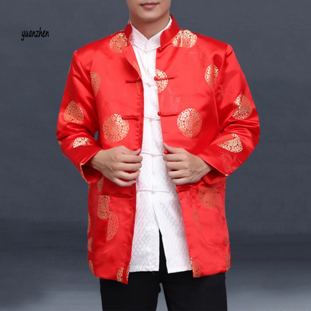 Exquisite Men's Traditional Tang Suit Embroidered Chinese style