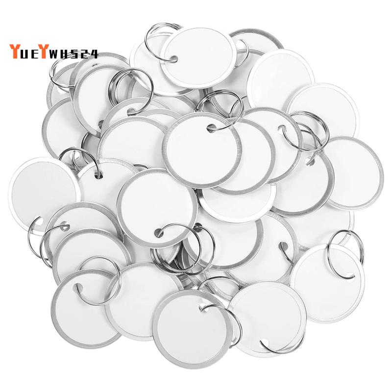 Metal Rim Tags Key Tags Round Paper Tags with Metal Rings for Car Keys ...