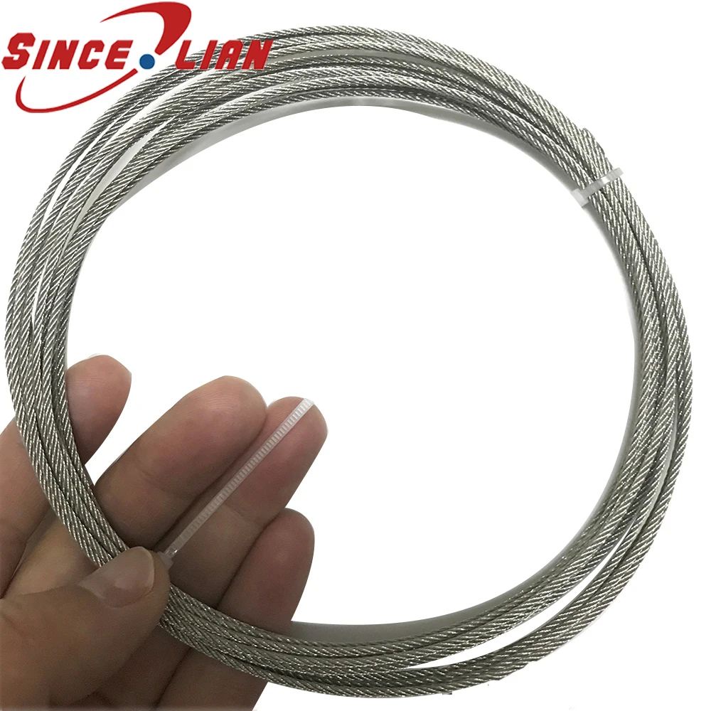 5Meters/Lot 304 Stainless Steel Wire Hard Rope Lifting Cable 7X7 ...