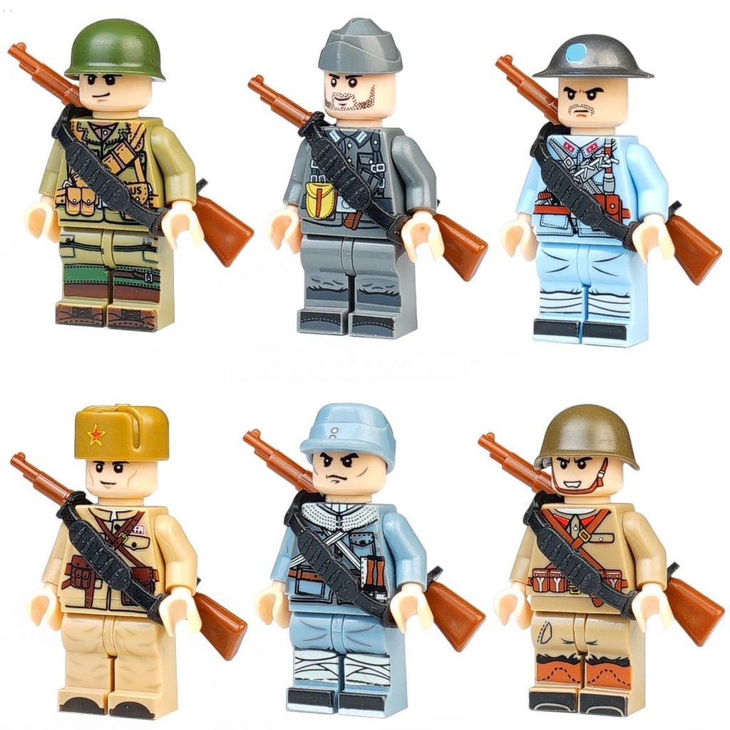 Minifigures Eight Road Army German Compatible Lego World War II Army Us ...