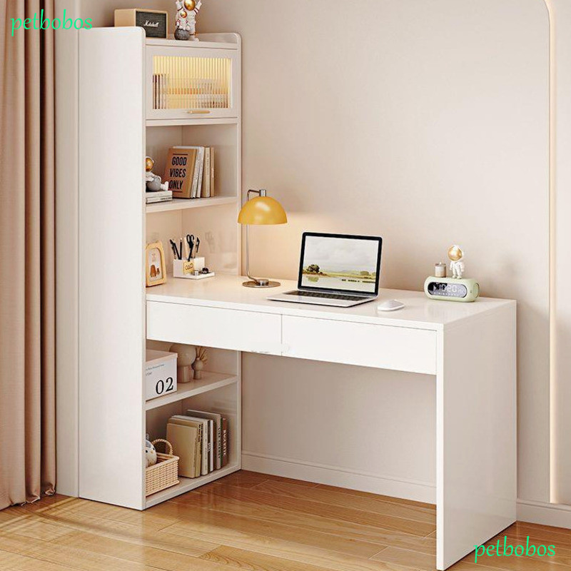 Solid Wood Study With Book Shelf Computer Table Storage Cabinet（OS ...