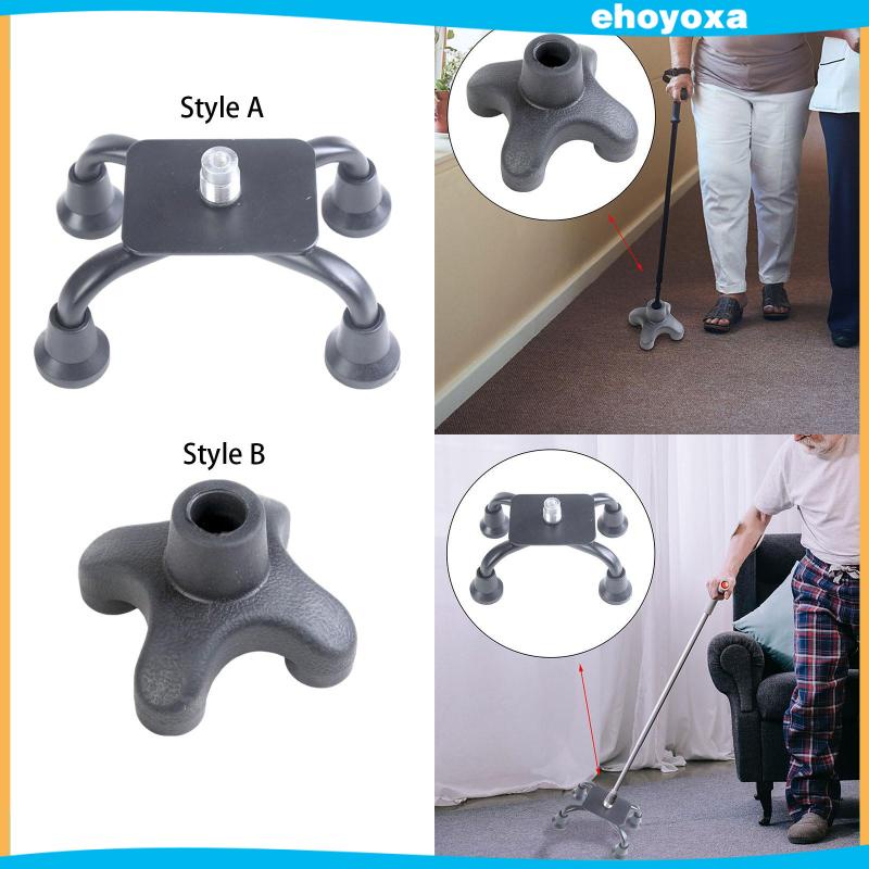 [Ehoyoxa] Cane Rubber Tips, Cane Foot Pads Universal 4 Leg Quad Support