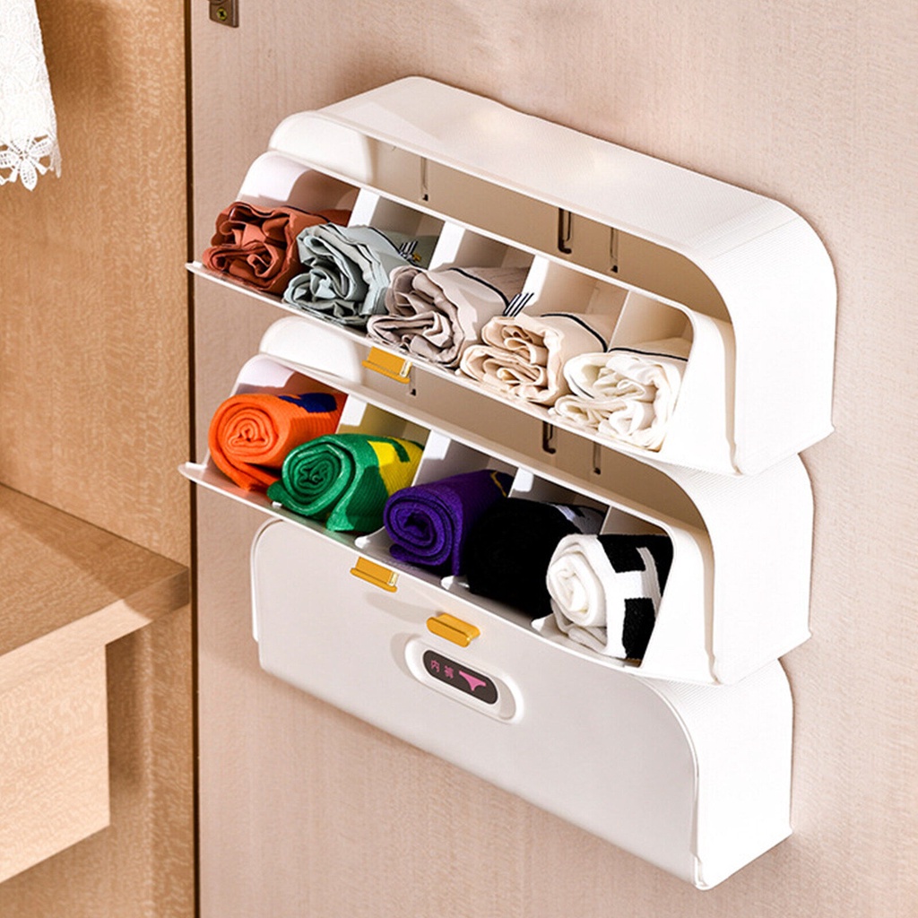 Compartment Storage Box Panty Socks Storage Wall Hanging Seamless ...