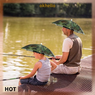 Okhello.sg] 55cm Creative Umbrella Hat Sun Shade Camping Fishing