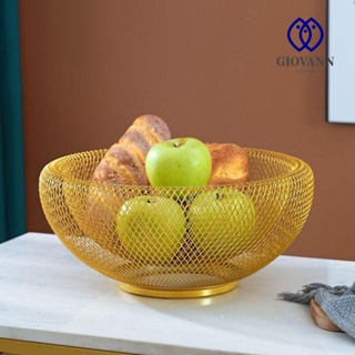 IBERG 2 Tier Fruit Basket Mesh Fruit Bowl - Basket Stand for Fruits  Vegetables Bread Snacks (Black)