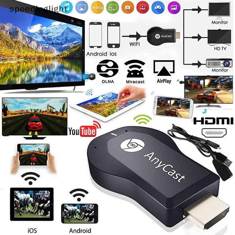 M2 Pro inalámbrico WiFi TV Stick Display TV Dongle compatible con HDMI