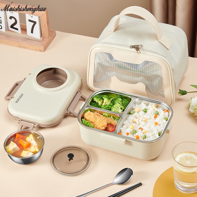 MSSH Insulation lunch box 24-hour long insulation 304 stainless steel ...