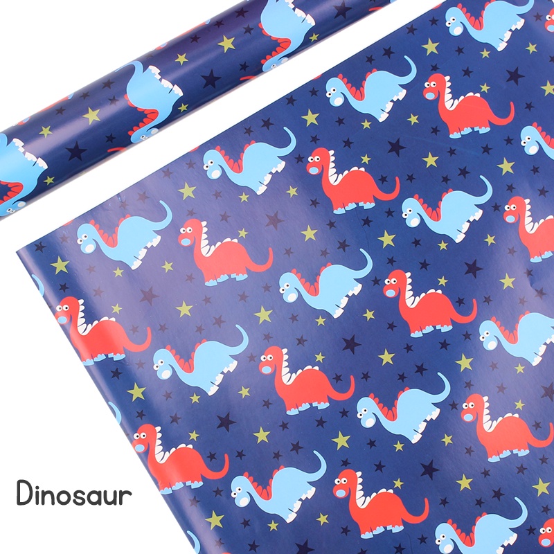 Gift wrapping service with cartoon birthday present wrapping paper ...