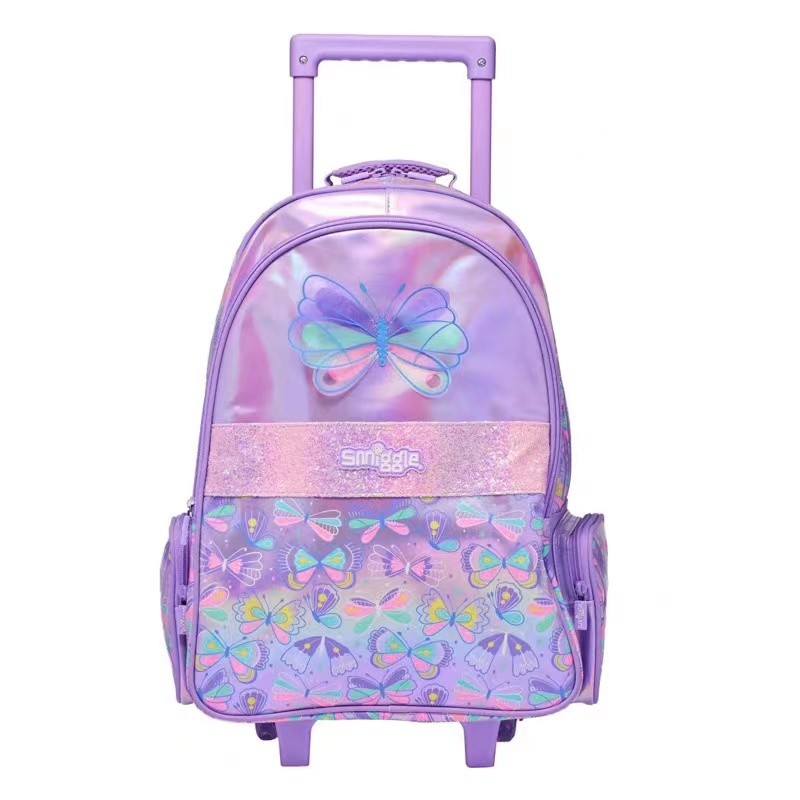 NEW Australia smiggle Colorful Smart Butterfly Trolley School Bag Very Beautiful School Bag